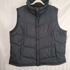 Vintage Down Puffer Vest Men's Black Size XXL